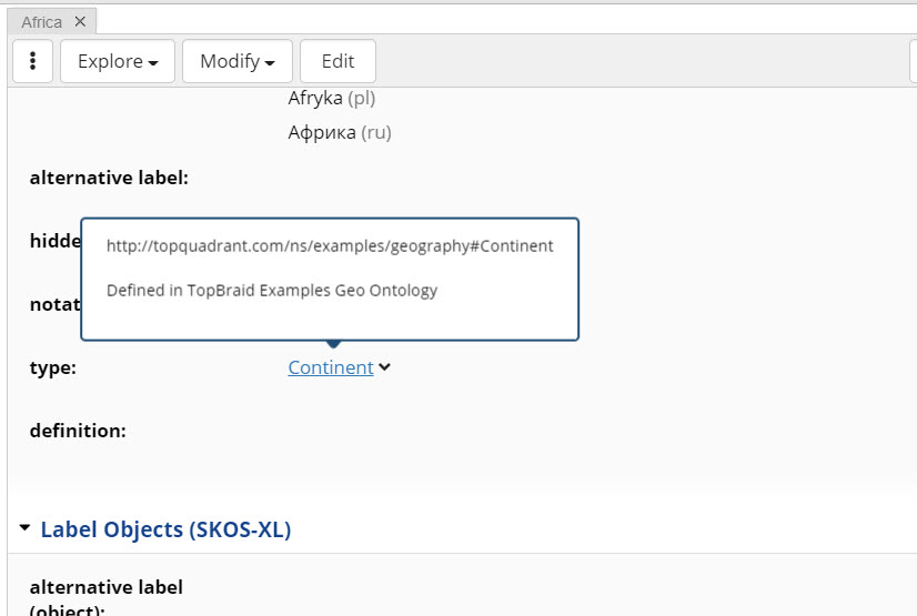 TopBraid EDG Custom Ontology