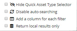 TopBraid EDG Settings for Search Panel