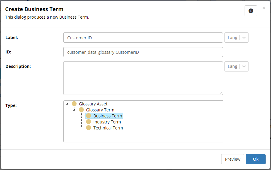 TopBraid EDG Create Business Term