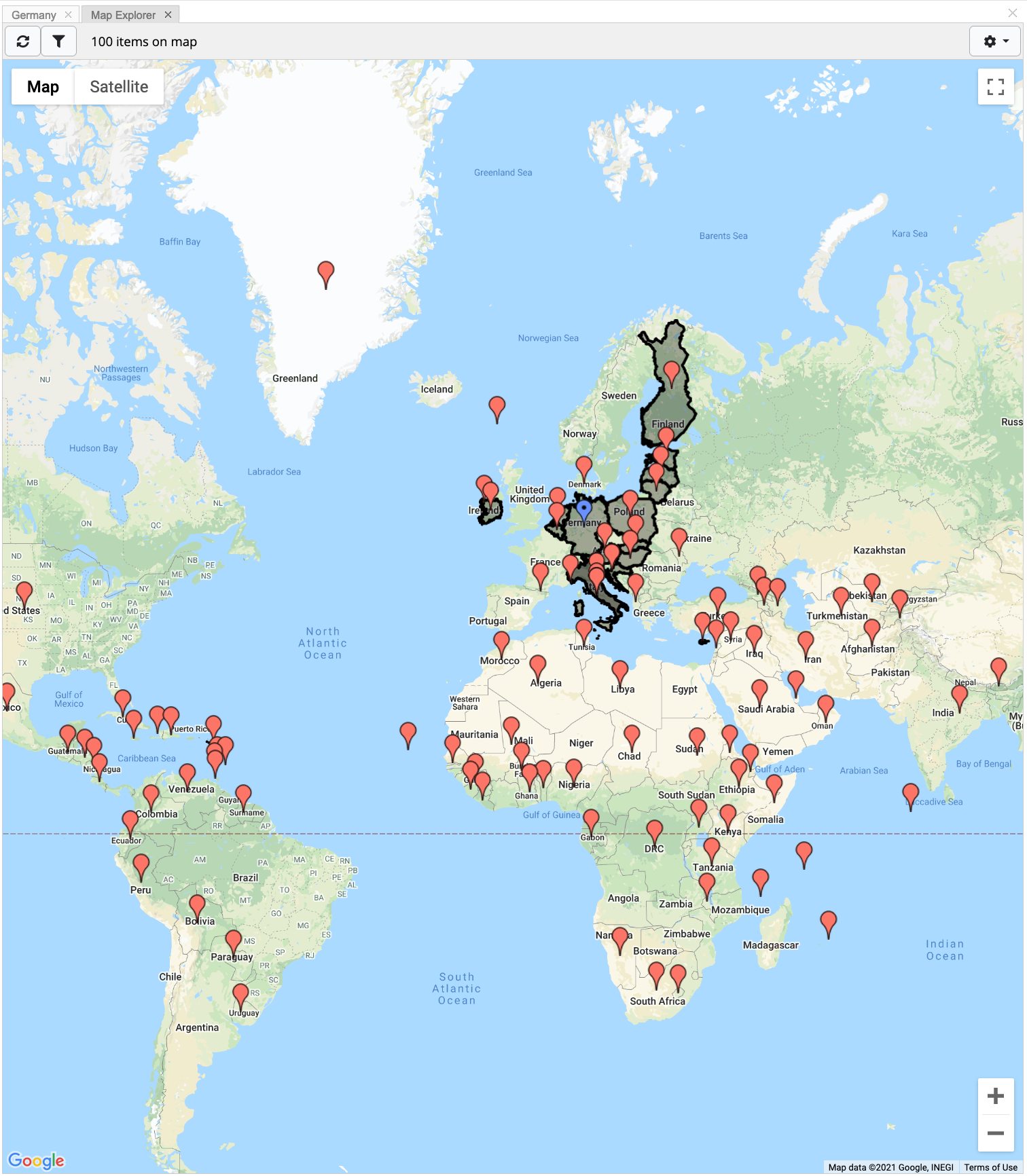 Map Explorer Panel All Data