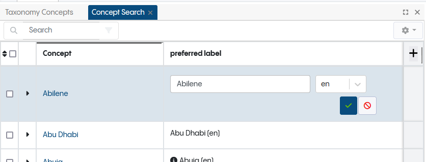 TopBraid EDG Search Panel Tabular LangString Editor