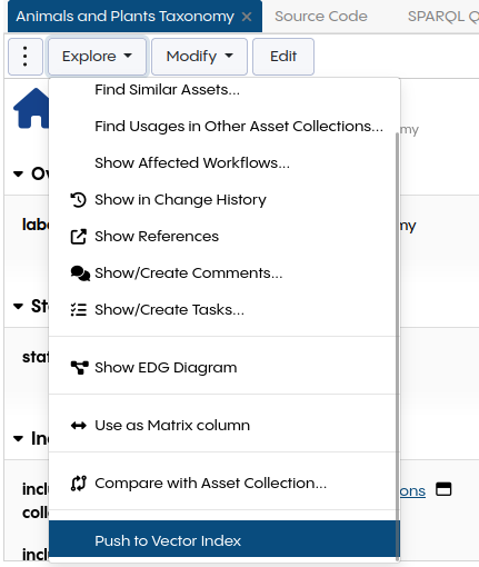 TopBraid EDG Pushing the Instances to the Vector Index