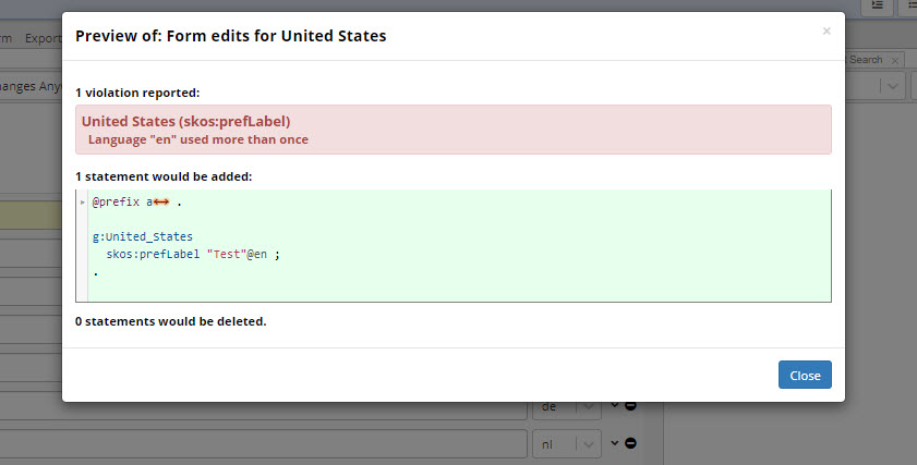 TopBraid EDG Preview of Form Edits for United States